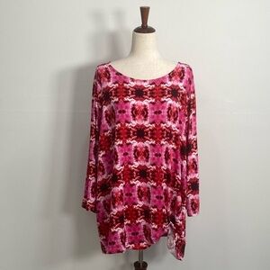 Ruby Rd. Blouse Rayon blend Women's 3X  Red